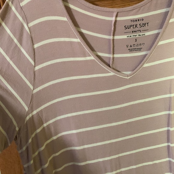 Torrid striped purple tunic - Picture 2 of 3